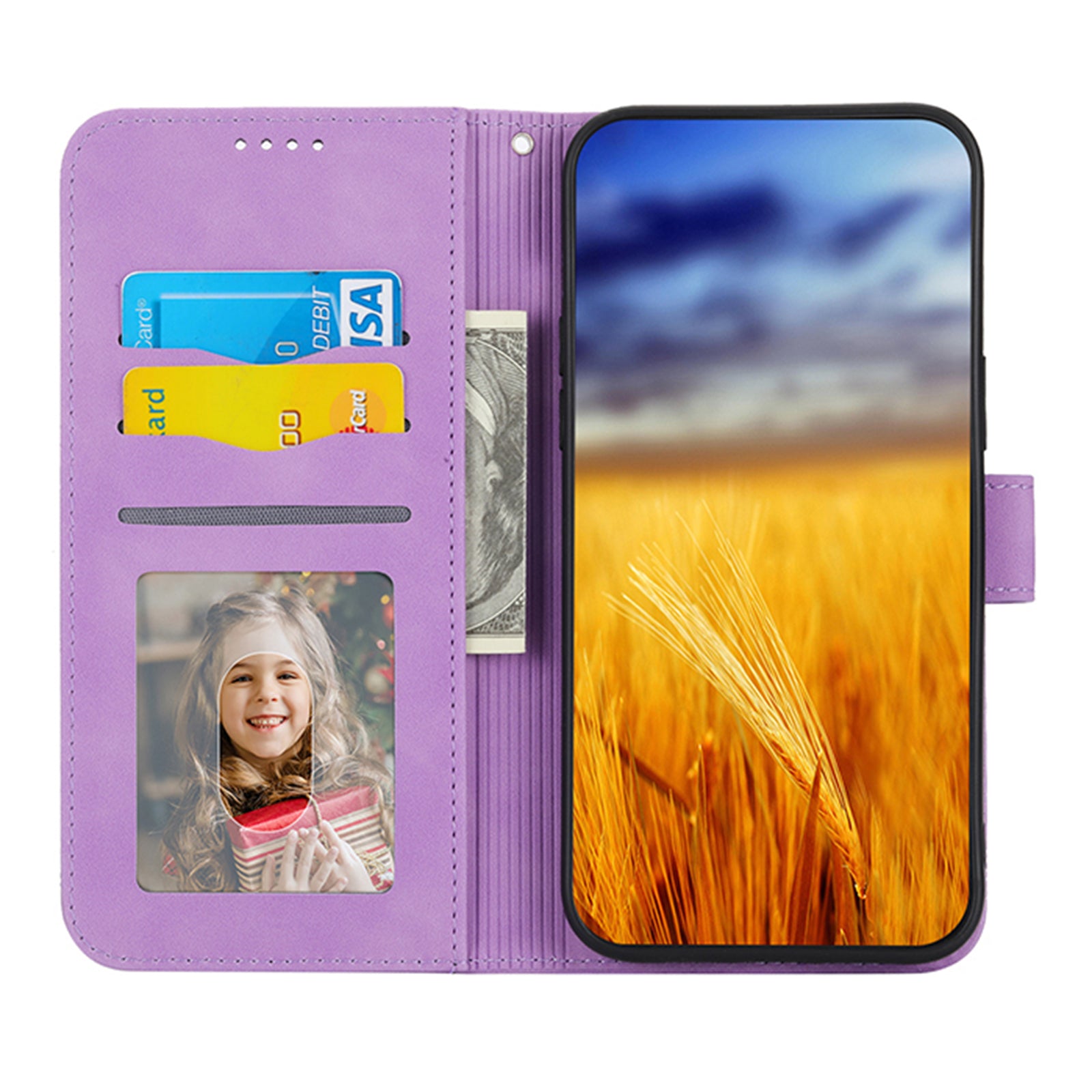 DIERFENG DF-03 Cell Phone Cover for Sony Xperia 1 IV 5G Lines Imprinted PU Leather Wallet Phone Stand Case DIERFENG DF-03 Cell Phone Cover for Sony Xperia 1 IV 5G Lines Imprinted PU Leather Wallet Phone Stand Case